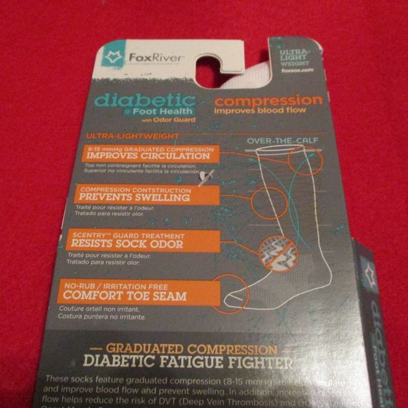 Fox River Over The Calf Compression Diabetic Socks NWT - Picture 4 of 4